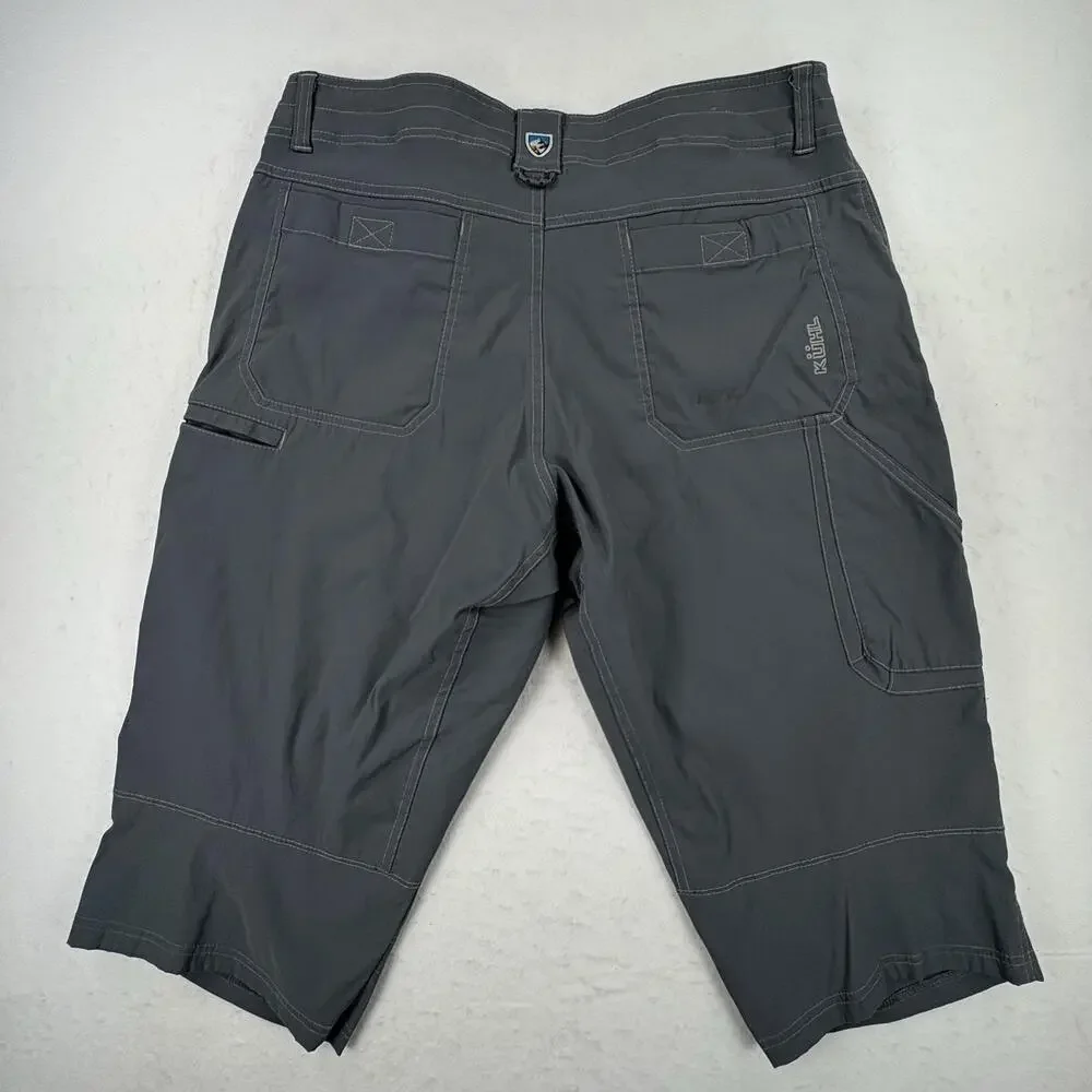 Kuhl Cargo Shorts Mens 36 Gray Stretch 17 Inseam Hiking Outdoor Travel